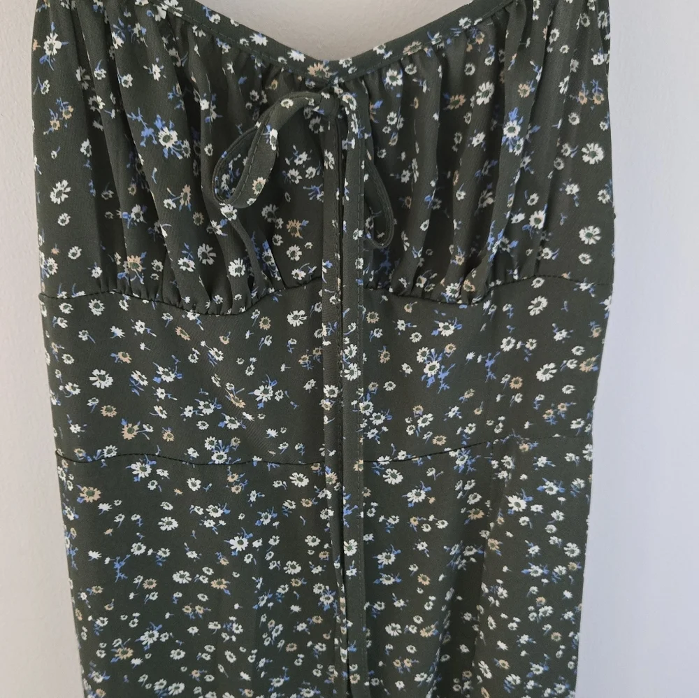 SHEIN Dark Green Floral Maxi Dress - Picture 3 of 5